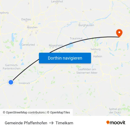 Gemeinde Pfaffenhofen to Timelkam map