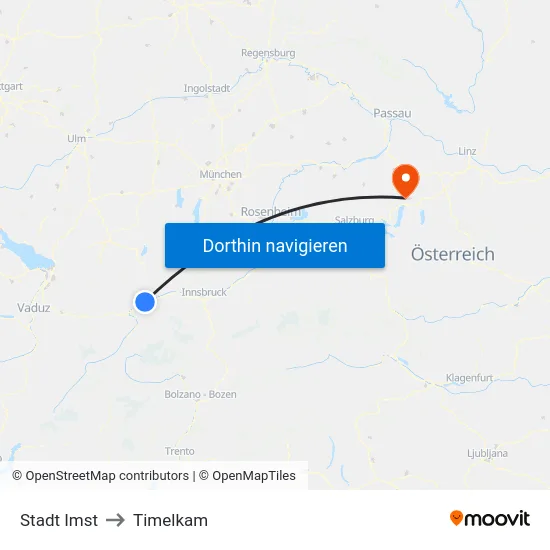 Stadt Imst to Timelkam map