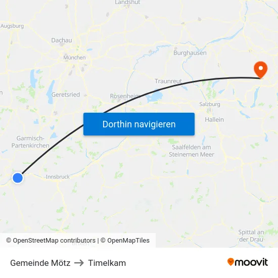 Gemeinde Mötz to Timelkam map