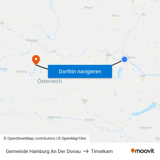 Gemeinde Hainburg An Der Donau to Timelkam map