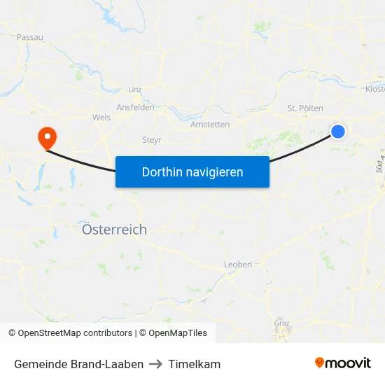 Gemeinde Brand-Laaben to Timelkam map