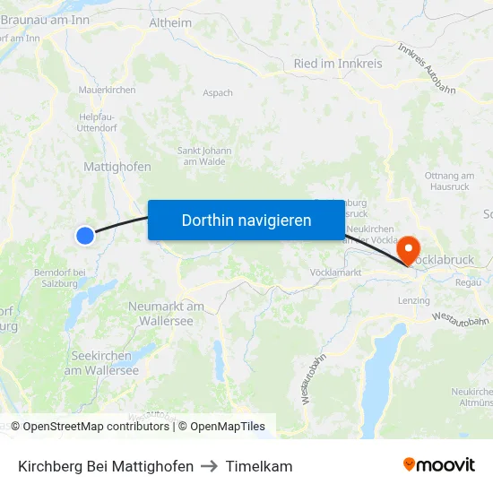 Kirchberg Bei Mattighofen to Timelkam map