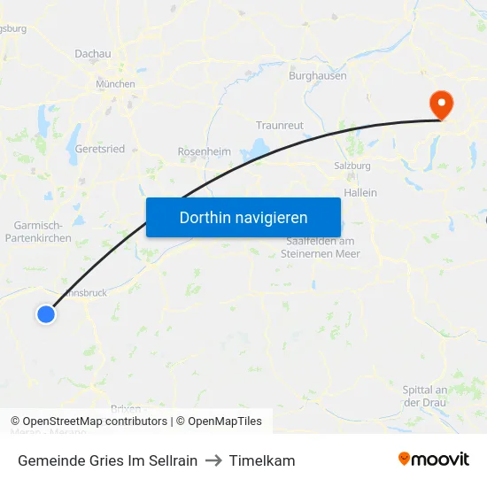 Gemeinde Gries Im Sellrain to Timelkam map