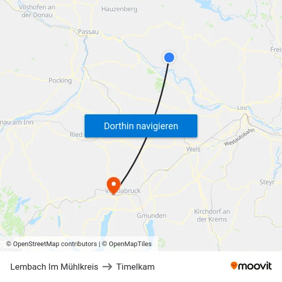 Lembach Im Mühlkreis to Timelkam map