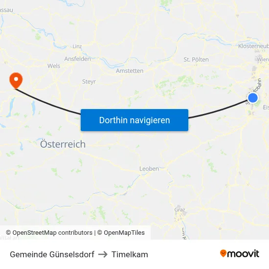 Gemeinde Günselsdorf to Timelkam map