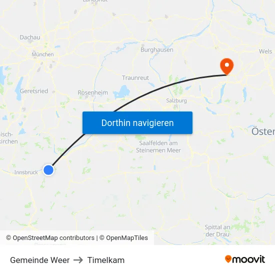 Gemeinde Weer to Timelkam map
