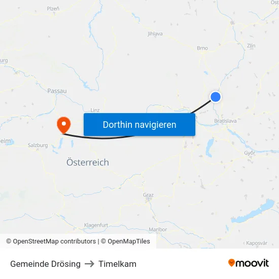 Gemeinde Drösing to Timelkam map