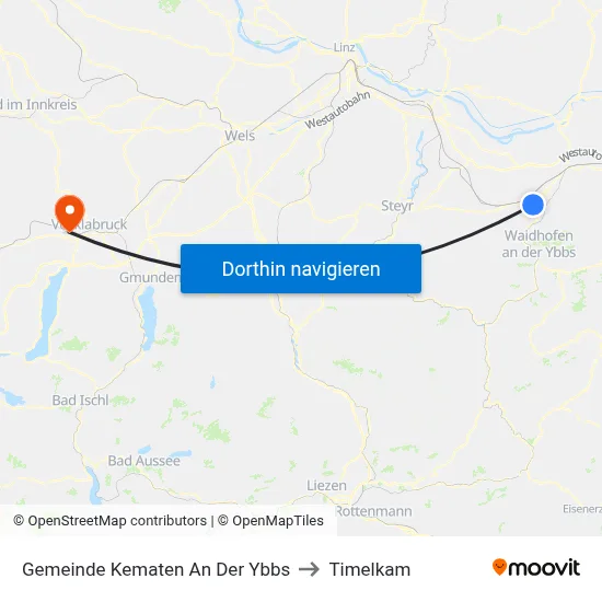 Gemeinde Kematen An Der Ybbs to Timelkam map