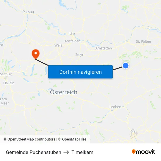 Gemeinde Puchenstuben to Timelkam map