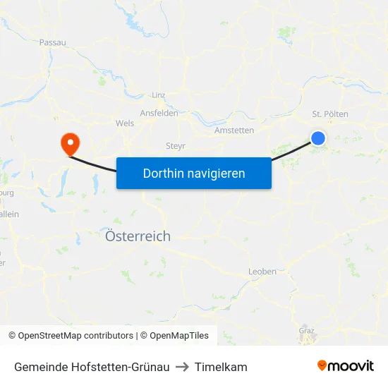 Gemeinde Hofstetten-Grünau to Timelkam map