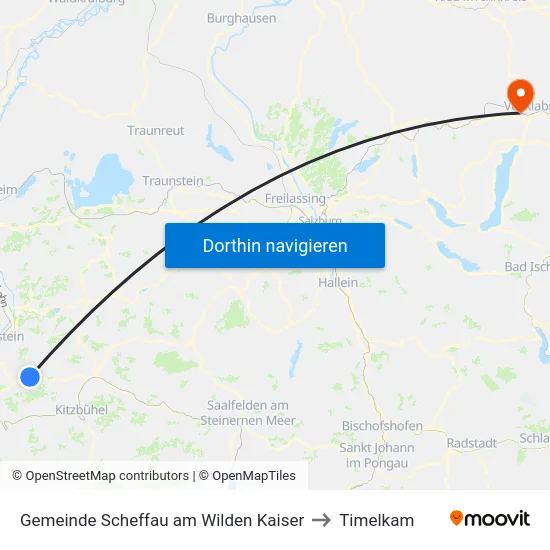 Gemeinde Scheffau am Wilden Kaiser to Timelkam map