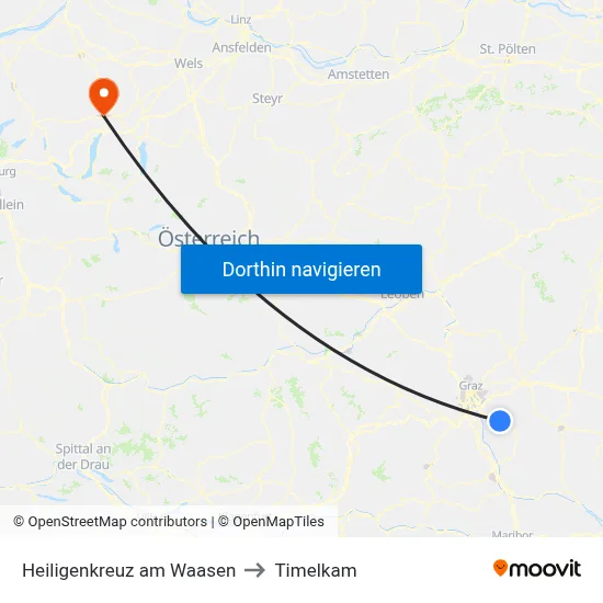 Heiligenkreuz am Waasen to Timelkam map