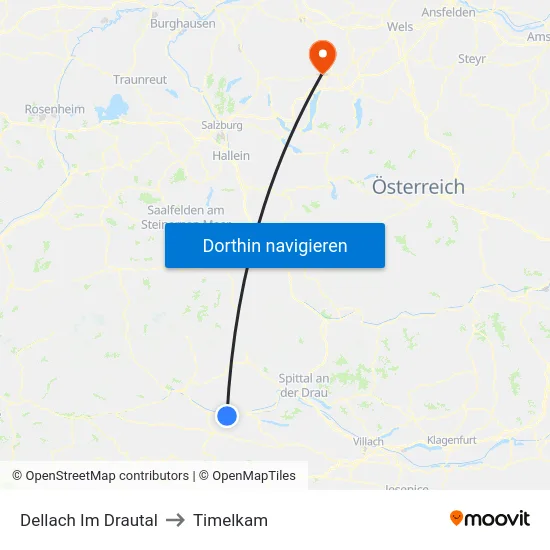 Dellach Im Drautal to Timelkam map