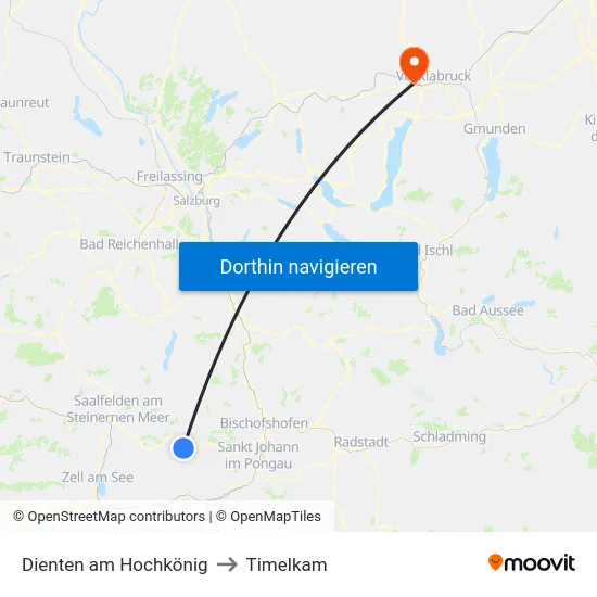 Dienten am Hochkönig to Timelkam map