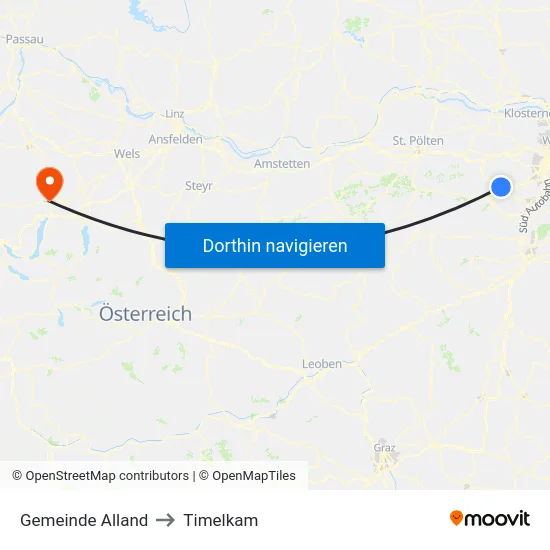 Gemeinde Alland to Timelkam map