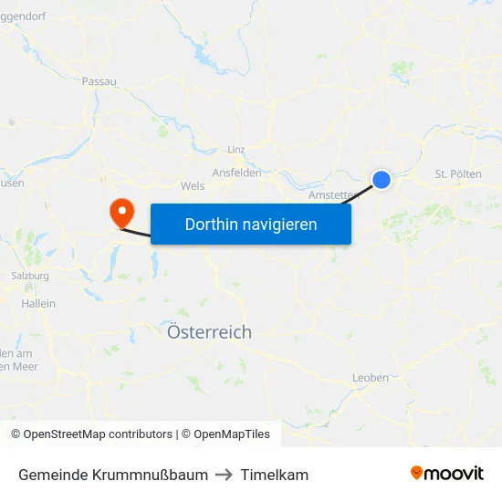 Gemeinde Krummnußbaum to Timelkam map