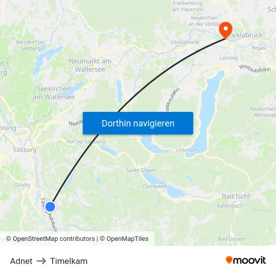 Adnet to Timelkam map