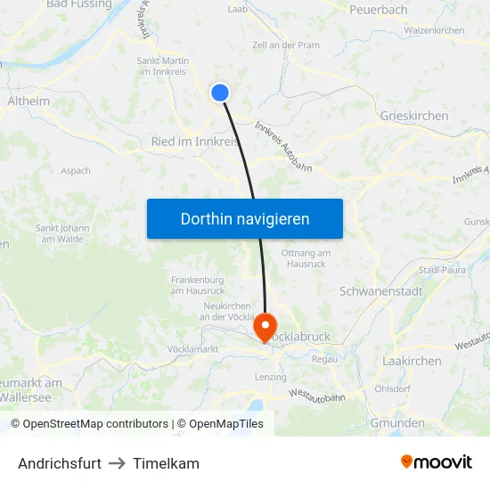 Andrichsfurt to Timelkam map