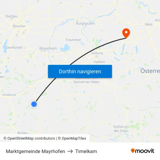 Marktgemeinde Mayrhofen to Timelkam map