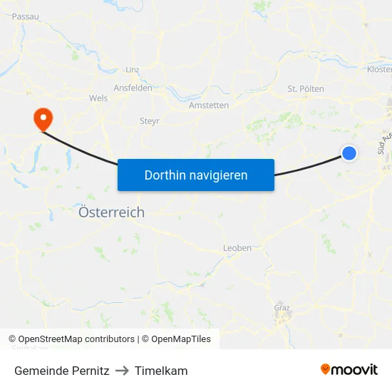 Gemeinde Pernitz to Timelkam map