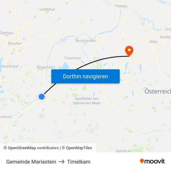 Gemeinde Mariastein to Timelkam map