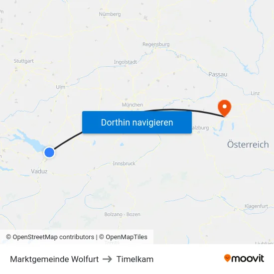 Marktgemeinde Wolfurt to Timelkam map