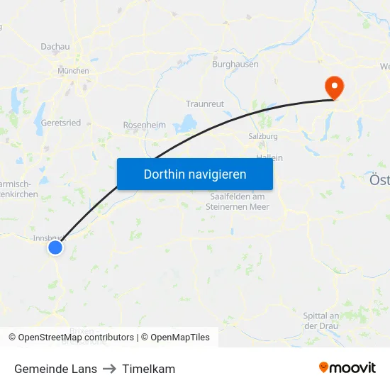 Gemeinde Lans to Timelkam map