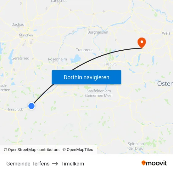 Gemeinde Terfens to Timelkam map