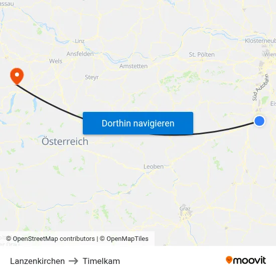 Lanzenkirchen to Timelkam map