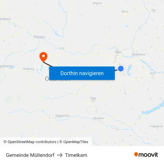 Gemeinde Müllendorf to Timelkam map