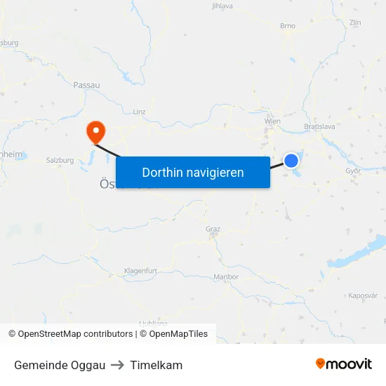 Gemeinde Oggau to Timelkam map