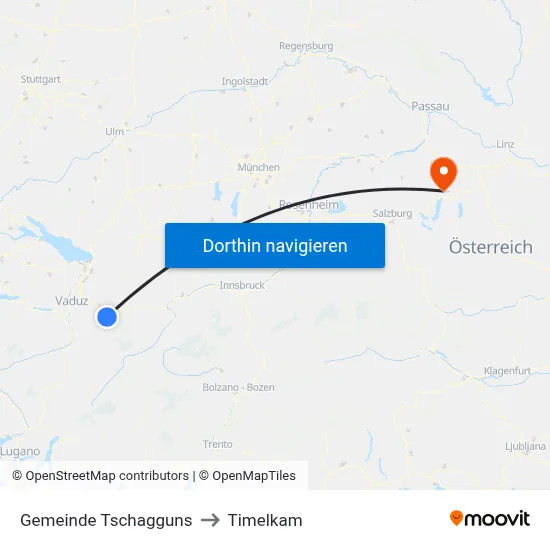 Gemeinde Tschagguns to Timelkam map