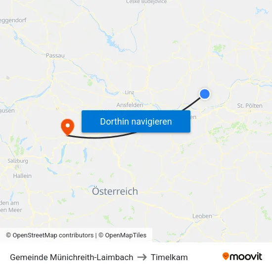 Gemeinde Münichreith-Laimbach to Timelkam map
