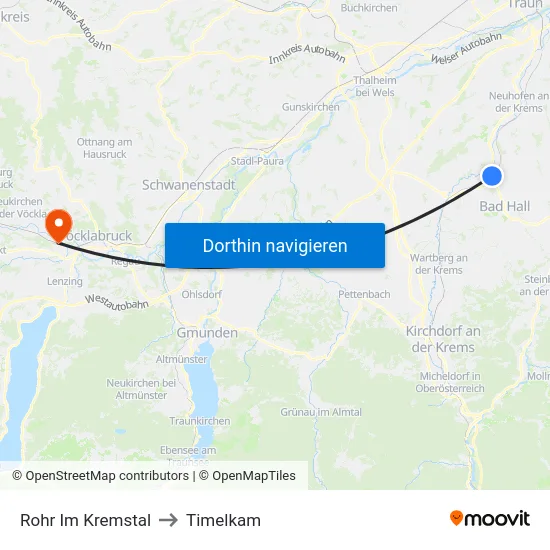Rohr Im Kremstal to Timelkam map