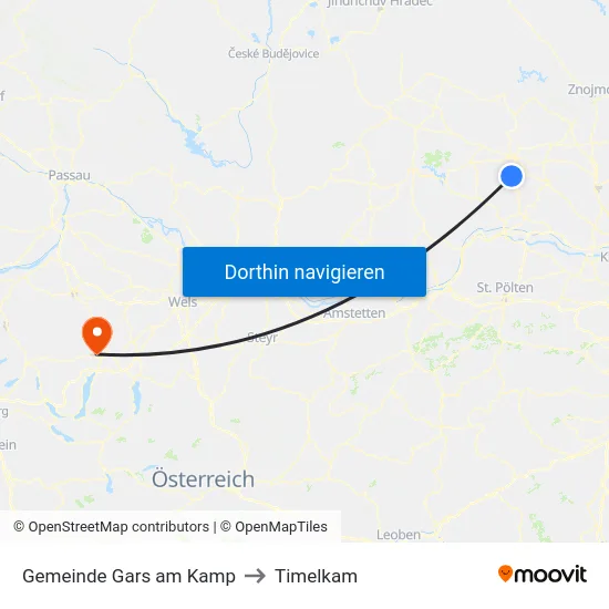 Gemeinde Gars am Kamp to Timelkam map