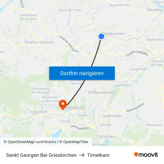 Sankt Georgen Bei Grieskirchen to Timelkam map