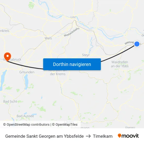 Gemeinde Sankt Georgen am Ybbsfelde to Timelkam map