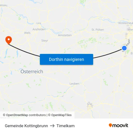 Gemeinde Kottingbrunn to Timelkam map