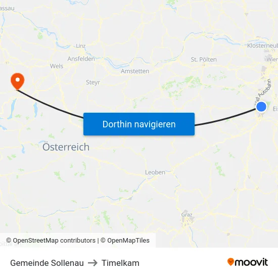 Gemeinde Sollenau to Timelkam map