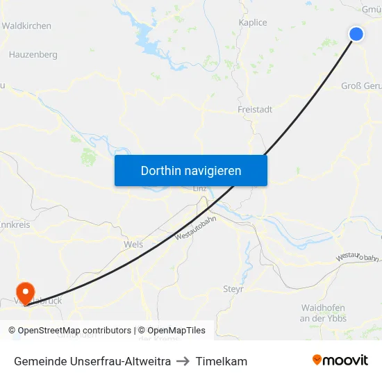 Gemeinde Unserfrau-Altweitra to Timelkam map