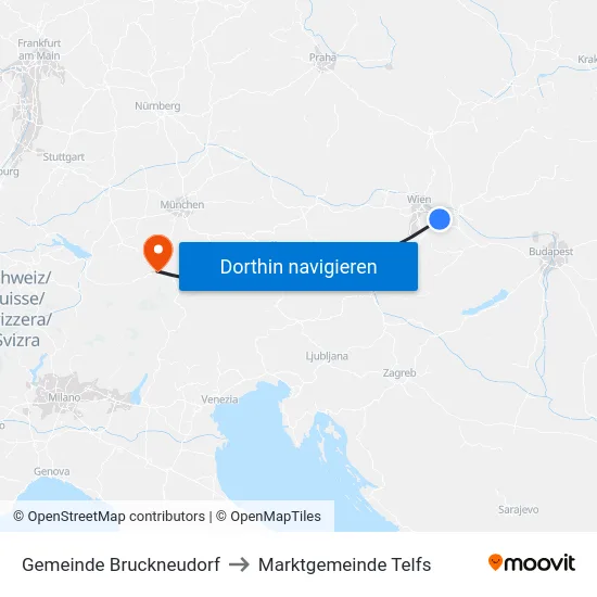 Gemeinde Bruckneudorf to Marktgemeinde Telfs map