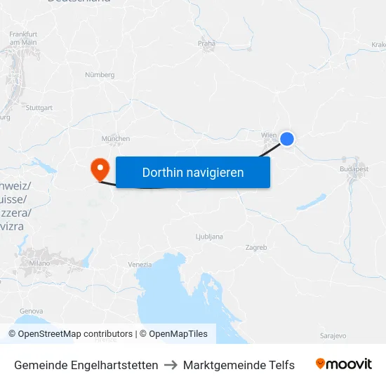 Gemeinde Engelhartstetten to Marktgemeinde Telfs map