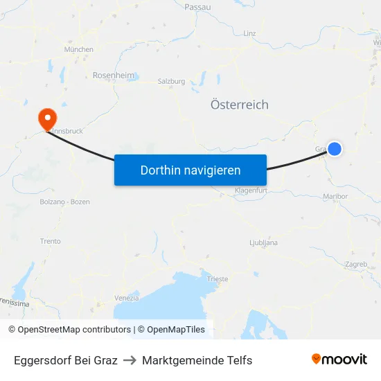 Eggersdorf Bei Graz to Marktgemeinde Telfs map