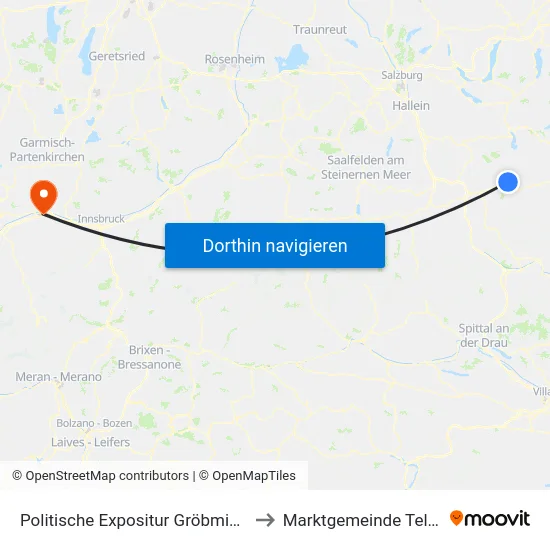 Politische Expositur Gröbming to Marktgemeinde Telfs map