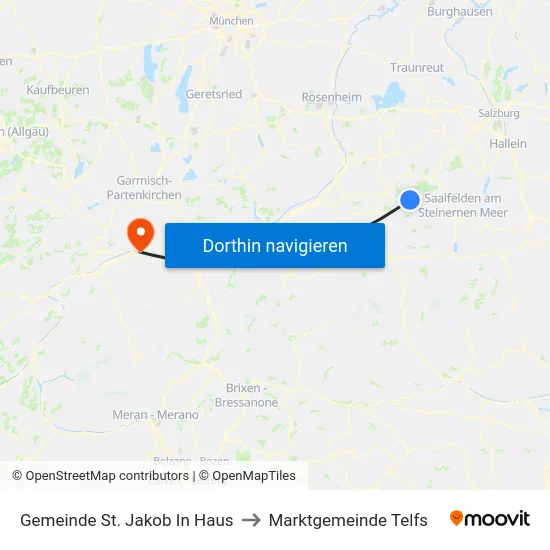 Gemeinde St. Jakob In Haus to Marktgemeinde Telfs map