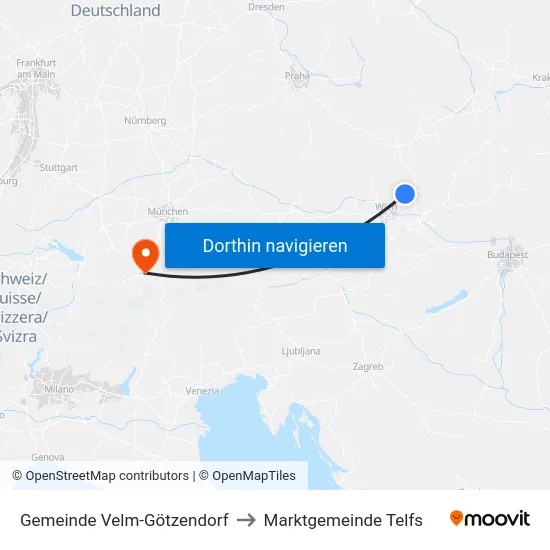 Gemeinde Velm-Götzendorf to Marktgemeinde Telfs map