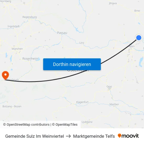 Gemeinde Sulz Im Weinviertel to Marktgemeinde Telfs map