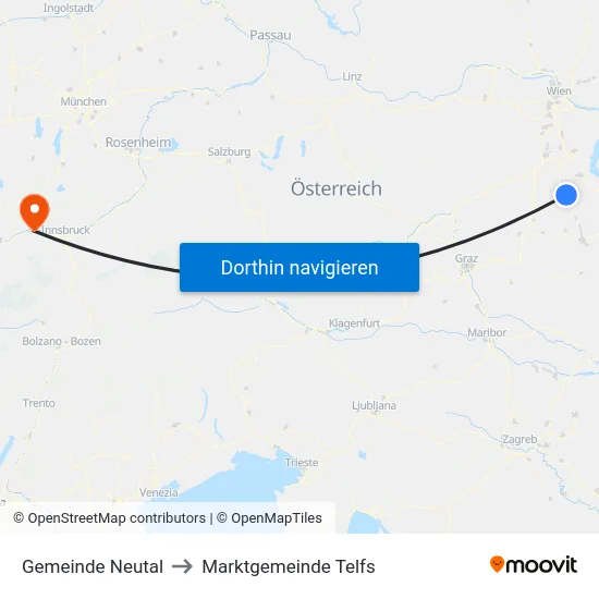 Gemeinde Neutal to Marktgemeinde Telfs map