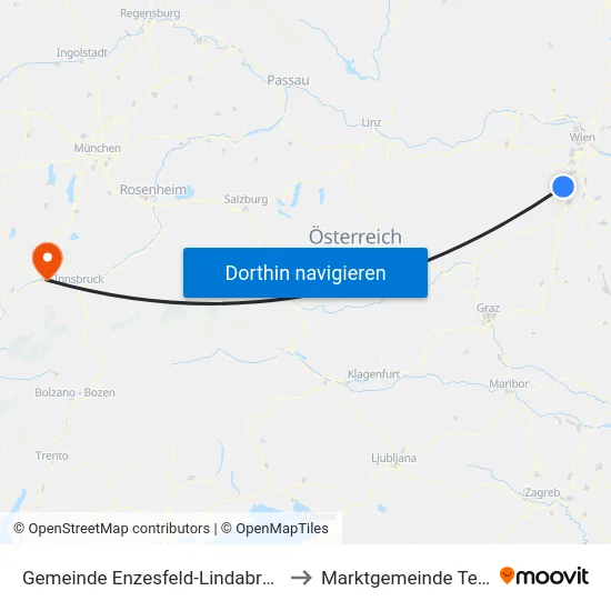 Gemeinde Enzesfeld-Lindabrunn to Marktgemeinde Telfs map