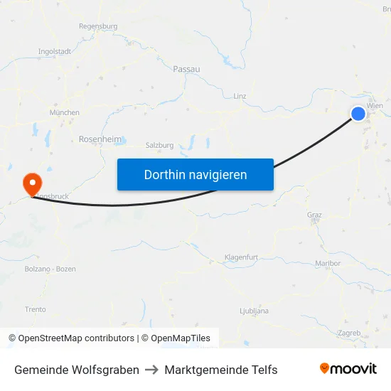 Gemeinde Wolfsgraben to Marktgemeinde Telfs map